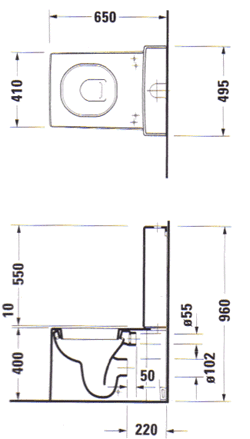 Duravit Starck X WC-Stolar
