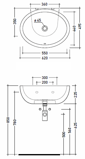 Flaminia Dip Tvättställ