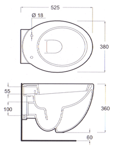 Ceramica Esedra Fly Toaletter