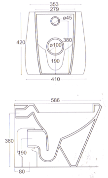 Ceramica Esedra Basic Toaletter